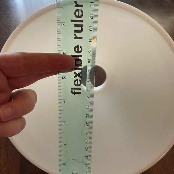 Vintage Mid Century Textured White Glass Lamp Shade - Picture 6 of 7